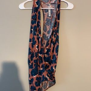 Halter Floral body suit